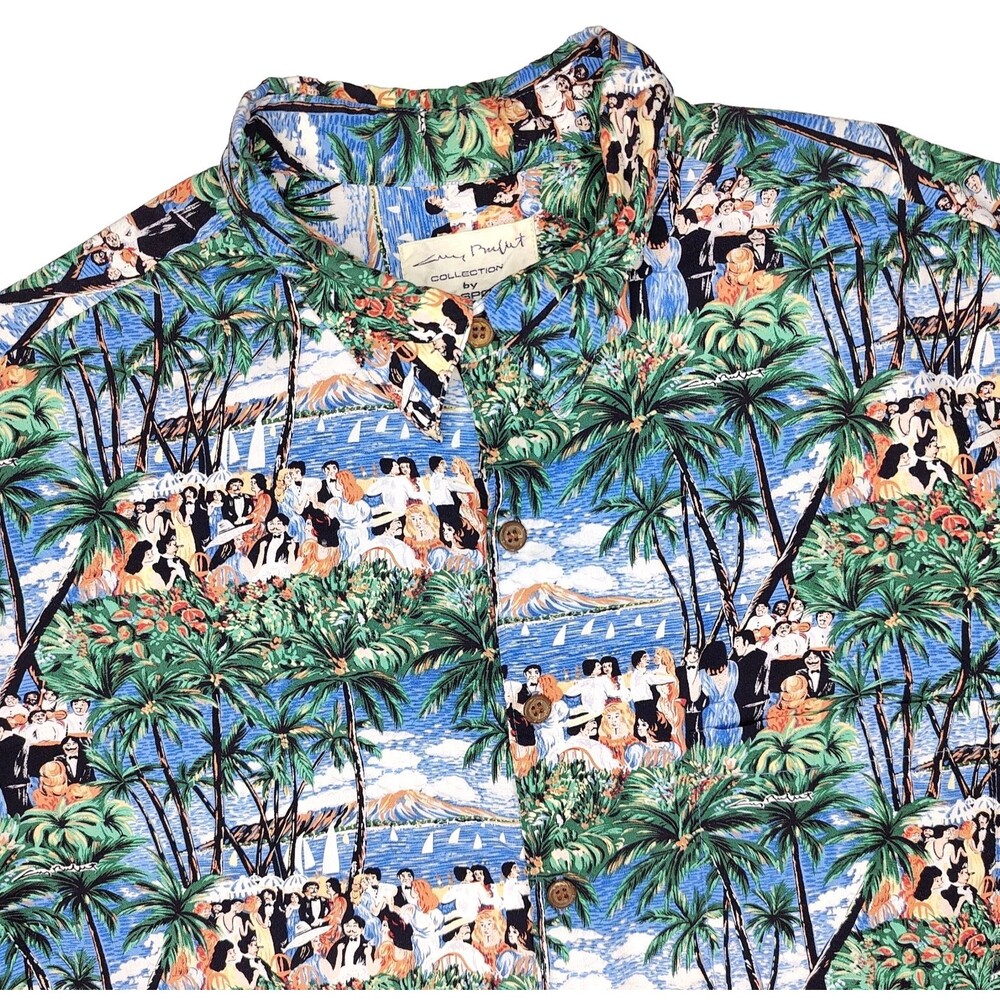 Vintage Reyn Spooner Shirt Mens XL Guy Buffet Cocktail Party Wedding Rayon Shirt